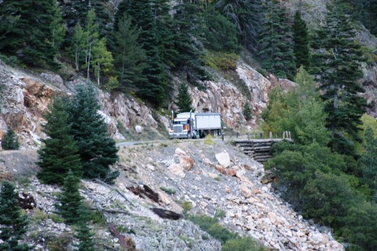 We drove our compact car, the Hyundai Veloster, but watching this truck maneuver the 15 mph curves was fascinating. We could relate to the poor driver and were glad we weren't driving the RV!