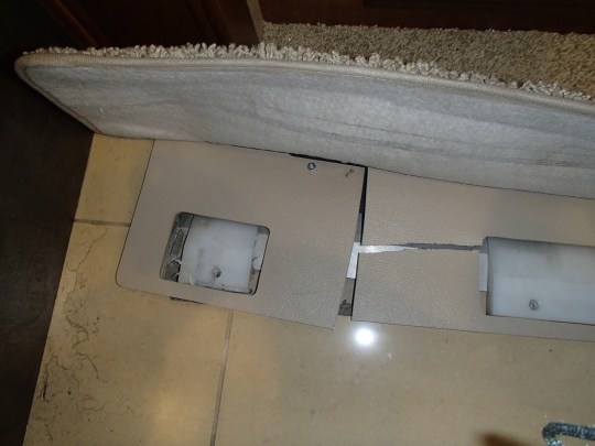 Broken flooring piece