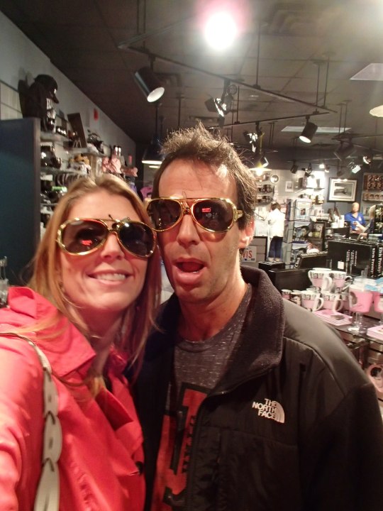 Val and Mitch mugging in Elvis shades