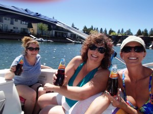 We rented a boat on Lake Tahoe with Val's dear friends from high school, Trish and JoAnn.