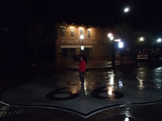Standin' on the Corner (or in the middle of the intersection) in Winslow, AZ...a great curiosity stop in Route 66 history.
